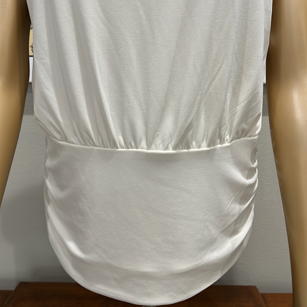 Ivory Rouched Express Top, Size L - Picture 2 of 4